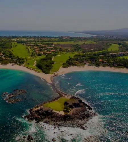 Aerial view of a coast.