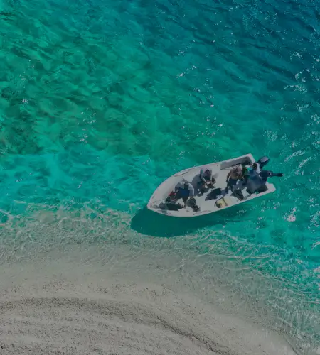 Aerial view of a coast.