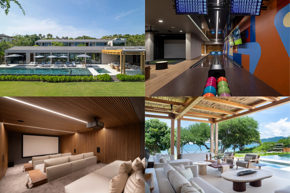 Mediterranean-inspired architecture at Bella Vils, an exclusive beachfront home in Mexico offering private sea view stays.