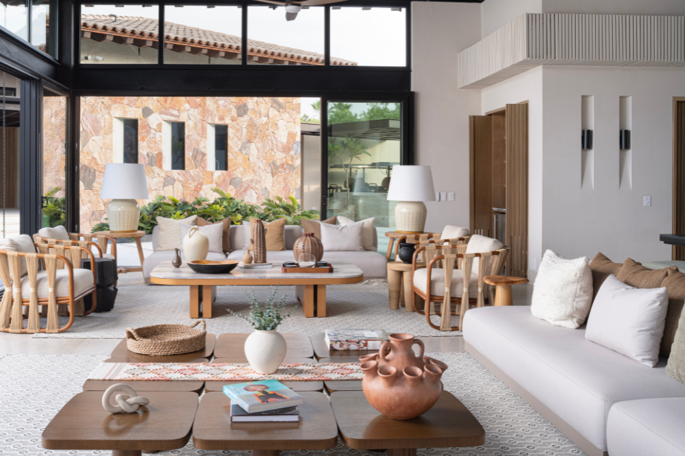 Ocean view terrace at Las Casitas, an exclusive Punta Mita vacation home for families with concierge service.